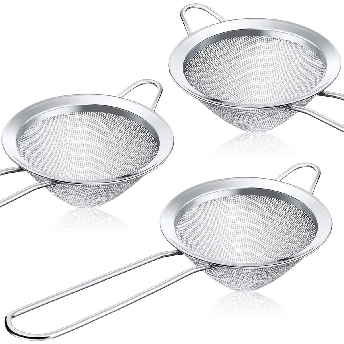 304 Stainless Steel Conical Cocktail Strainer Beer Juice Coffee Oil Strainers Bar Tools Cocktail Fine Mesh Spoon Strainer