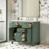 36" Bathroom Vanity with Sink, Freestanding Modern Bathroom Vanity Cabinet with Sink Top, Solid Wood Frame Bathroom Vanity 1