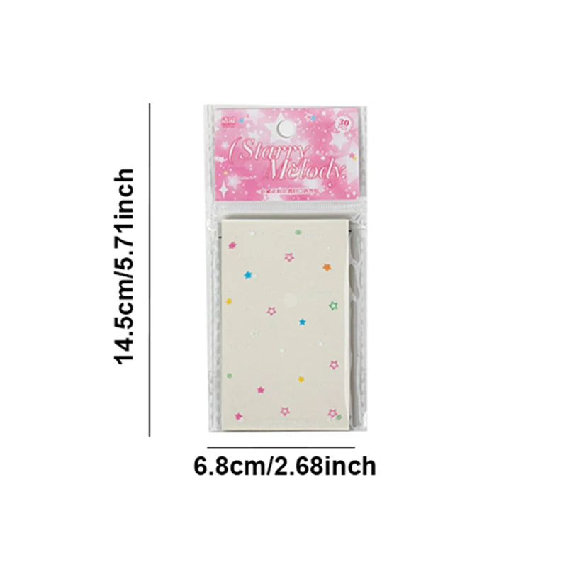 30pcs PET Card Sleeves with Bowknot Star Patterns for Collectible Cards Protection Decoration Korea Kawaii Idol Decor Card Film 6