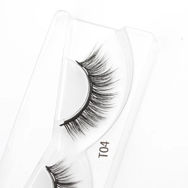 Fake Eyelashes 1 Pair Magnetic eyelashes handmade magnetic false eyelashes magnet mink hair false natural magnetic makeup tools