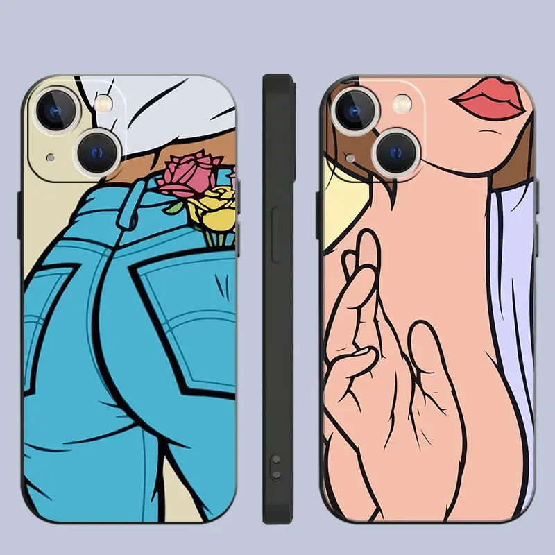 Sexy Girls Phone Case For iPhone 16 E 15 14 13 12 11 Pro Max Plus Mini X XS XR SE 2020 2022 Funda Coque