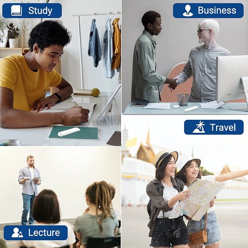 

Portable Language Interpreter Translator Device for Smart Voice Translator Use Alone WiFi Support 72 Languages DropShipping