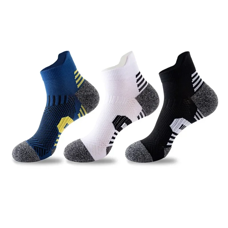 

1/3Pair Fitness Sports Socks Towel Bottom Non-Slip Breathable Running Socks Men Women Short Quick-Drying Basketball Training Sox
