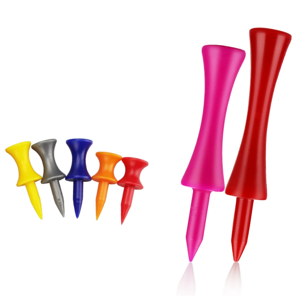 50 Pcs/Lot Golf Tees Plastic Wood Bamboo 4 Styles Golf Tee Colorful for all Over Sized Drivers, Irons & Hybrids. Longer Drives