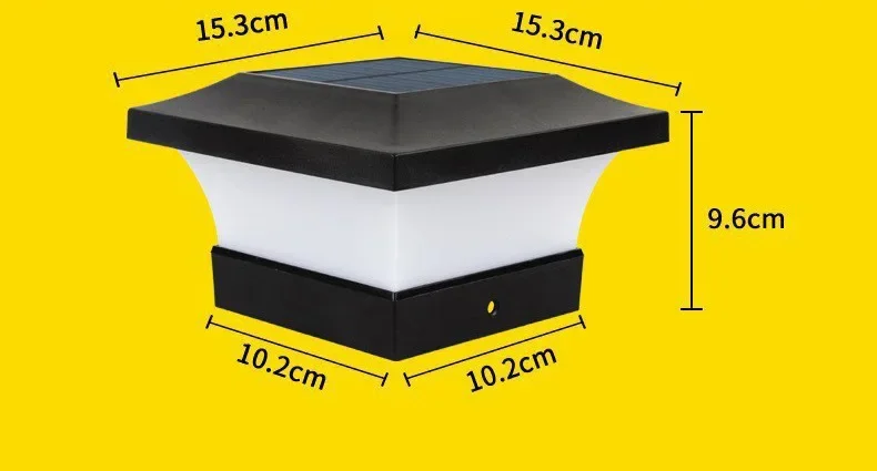 Description Picture 4 of itemTwo-color Temperature Solar Column Head Lamp Villa Garden Fence Chinese Column Wall Garden Lamp Solar Led Light Outdoor Garden