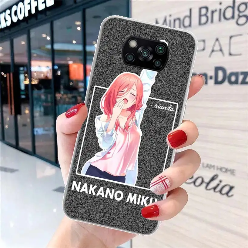 Nakano miku Anime Phone Case Cover For Xiaomi Poco X6 X5 X4