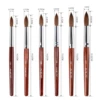 KADS 1Pc Kolinsky Sable Acrylic Nail Art Brush Red Wood Round Shaped Handle Nail Gel Carving Pen Brush DIY Acrylic Powder Design 2