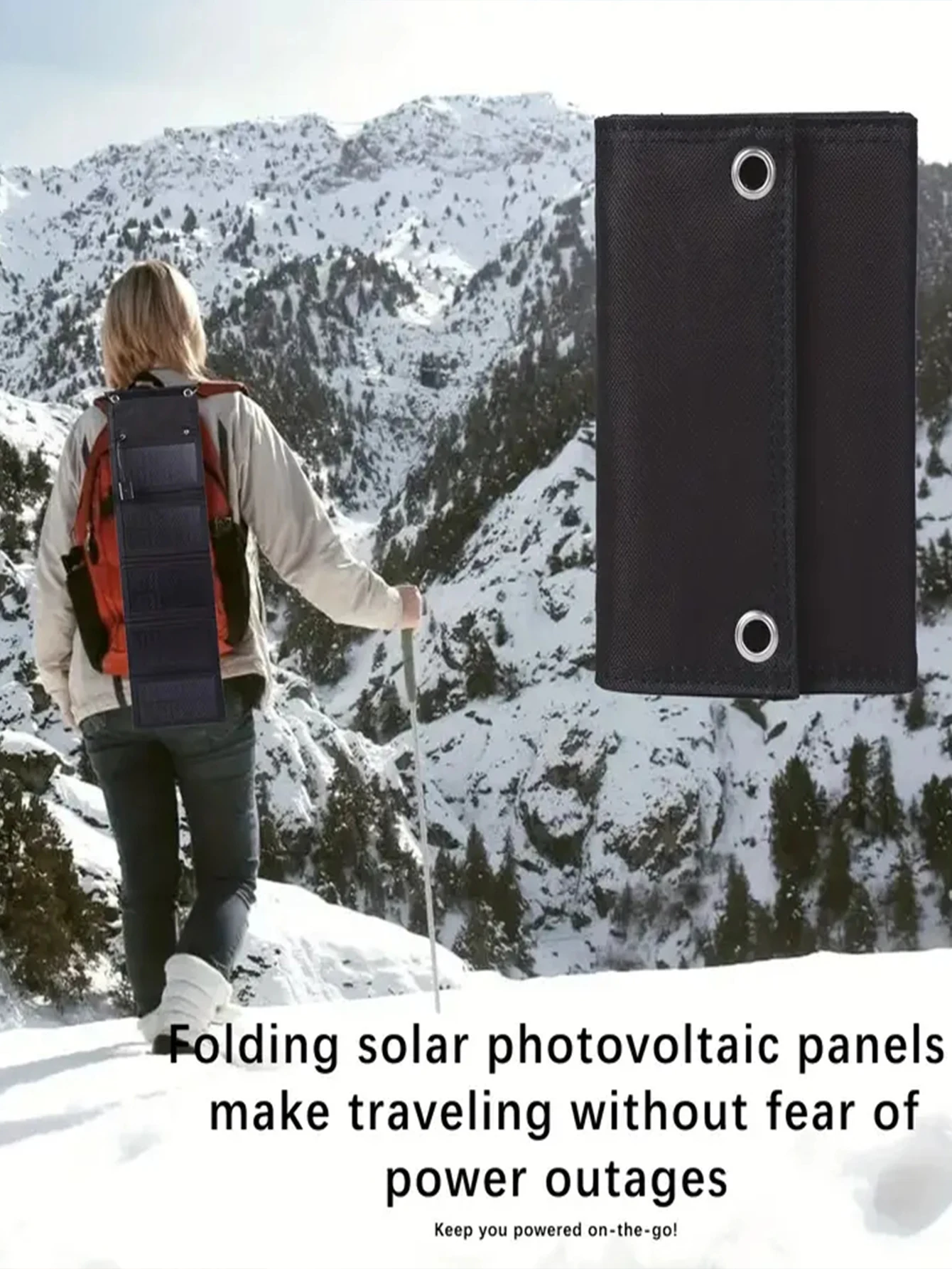 Monocrystalline Silicon Solar Panel, Mobile Phone Outdoor Portable Photovoltaic Power Generation Panel Foldableing USB Charger Solar Panel, Foldableable Portable 6-Piece Panel