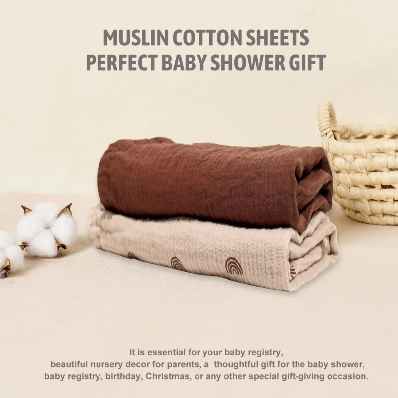 2Pcs/set Breathable Baby Bassinet Sheets Removable Cradles Bed Sheet Changing Pad Case Cover Protectors for Newborns