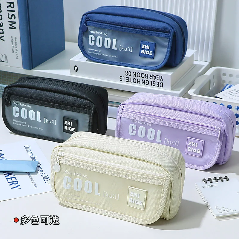 

1PC High-value Cute Junior High School Student Girl Stationery Bag Pencil Bag Large Capacity Multi-layer Boy Pencil Case Pen