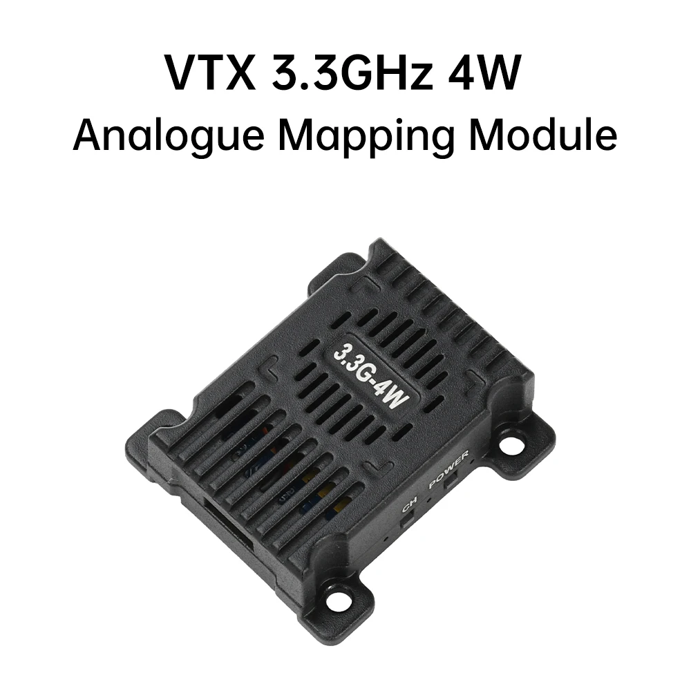 Kit Émetteur-Récepteur FPV 3.3GHz 6W – Transmission Vidéo Longue Distance 30km pour Drone de Course installé sur un drone de course, prêt pour le vol.