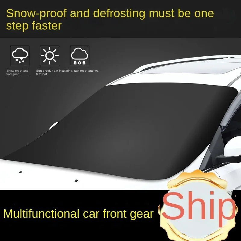 Copriparabrezza Magnetico YSQIFBABD – 4 Strati – Antigelo, Anti UV, Antineve – Resistente Alle Intemperie – Adatto A Auto E SUV