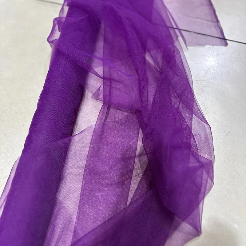 Elegant Purple and Pink Soft Tulle Fabric for Weddings and Celebrations