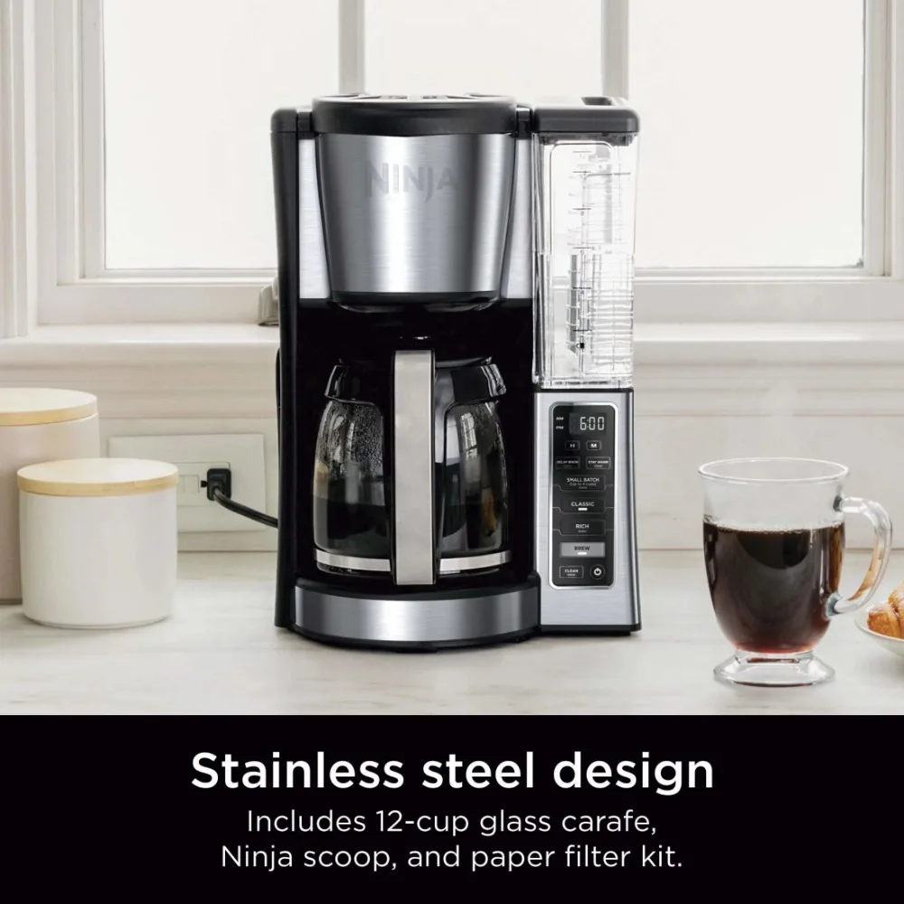 12-Cup Stainless Steel Coffee Maker, Glass Carafe, CE250 5