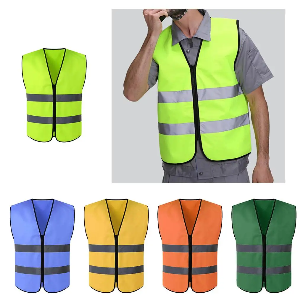 Hi Viz Executive Waistcoat Zip Up High Visibility Vest Reflective XL