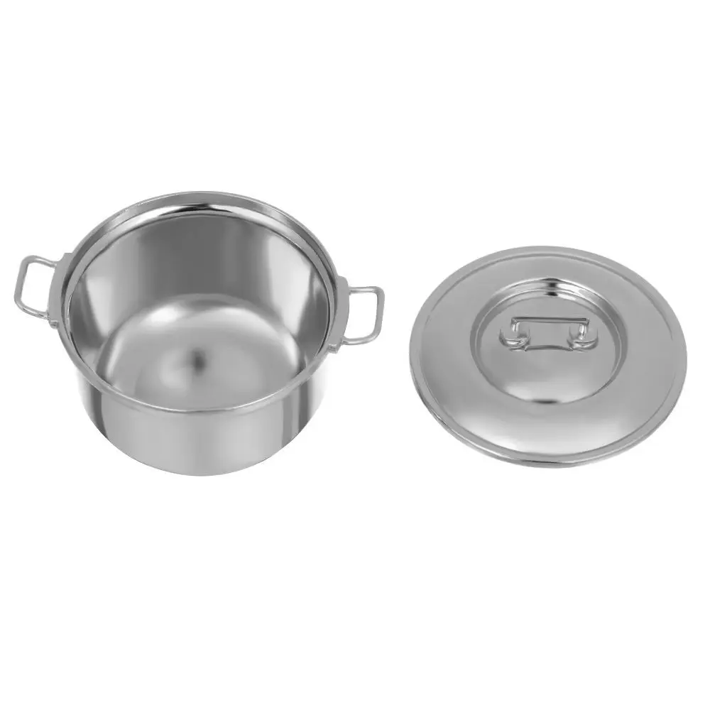 Playing House  Kitchenware Kitchen Cooking  Dollhouse Accessories Mini Cookware With Cover Miniature Soup Pot