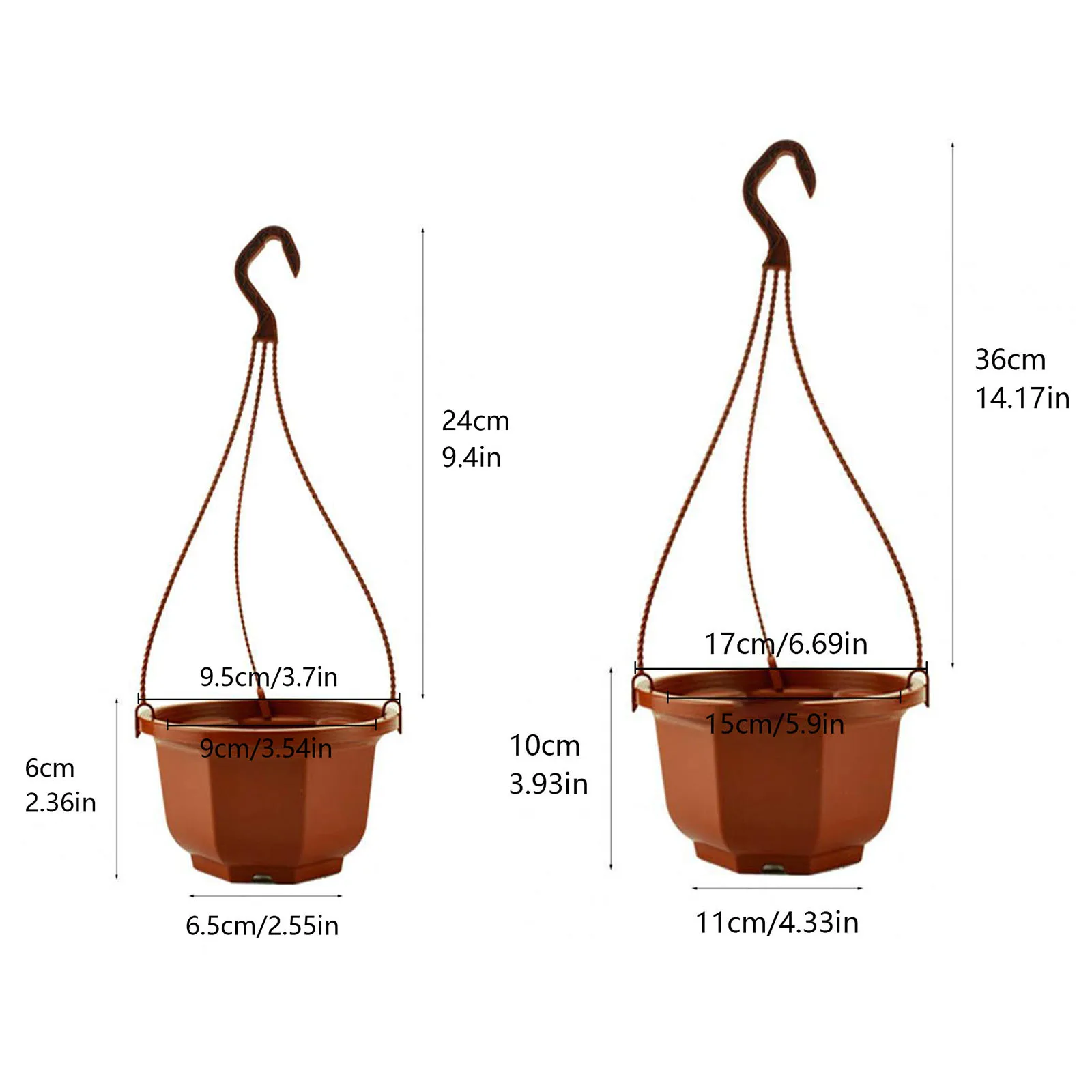14PCS-Plastic-Hanger-Flower-Pot-Chain-Tray-Plant-Basket-Holder-Care-Soil-Orchid-Balcony-Garden-Wall.jpeg 14Db Műanyag Fogas Virágcserép -Tálca Tálca Kosár Tartó Gondozó Talaj Orchidea Erkély Kerti Fal Dekoráció Kültéri Beltéri Beltér - Image 6