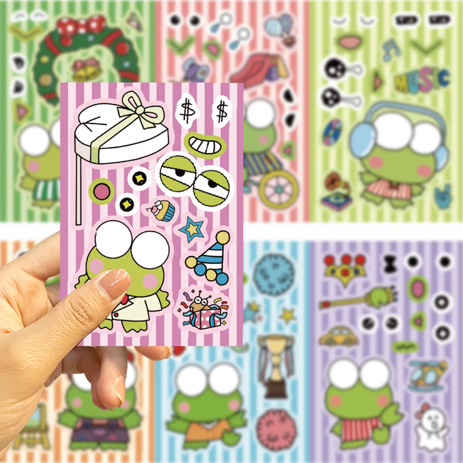 Cute Sanrio Kero Kero Keroppi Anime Puzzle Sticker for Kids
