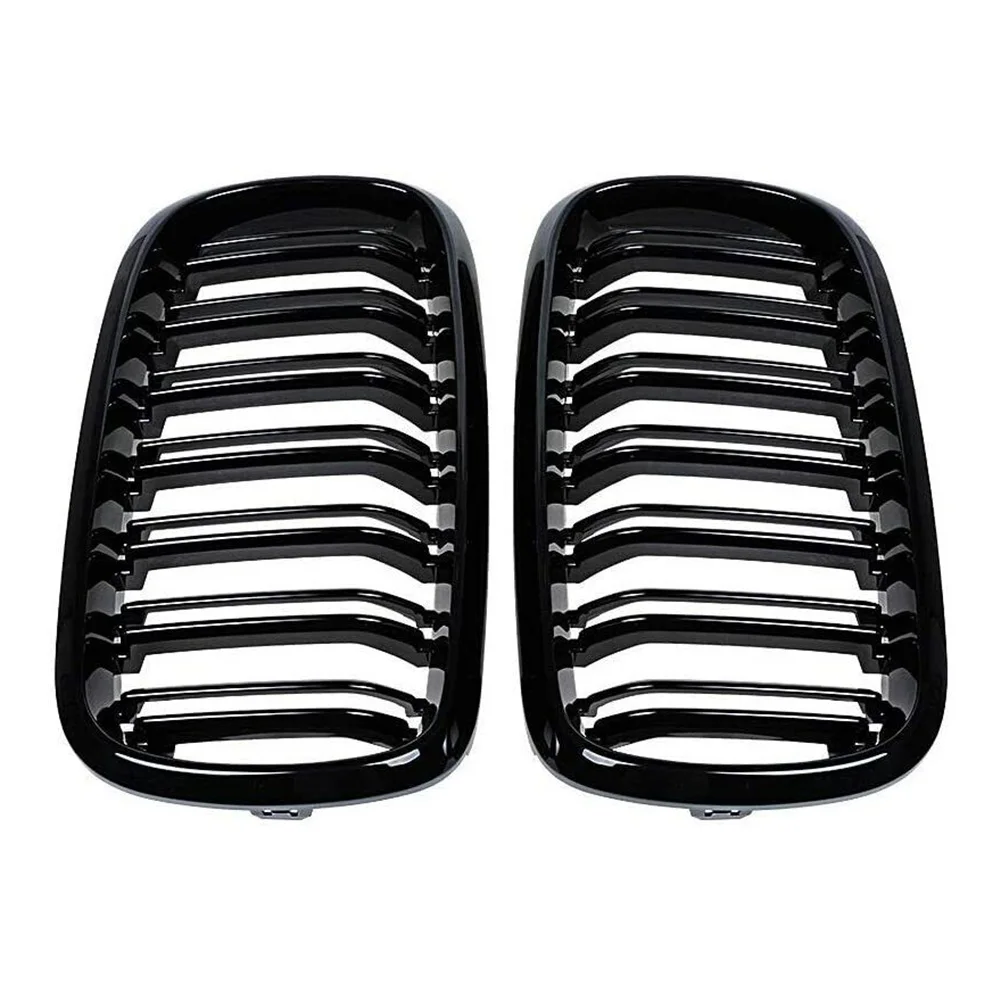 

Гладкая черная решетка с двойной линией для BMW, X5, X6, F15, F16 2014, 2017, износостойкая и не деформирующаяся