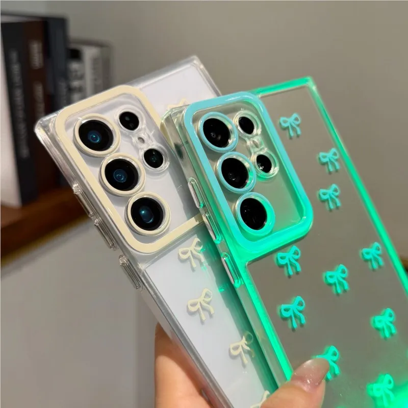 Luminous Flash Bow Fashion Phone Case Cover