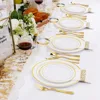 Luxury Gold Dinnerware Set for 100 Guests – 700-Piece Party Collection