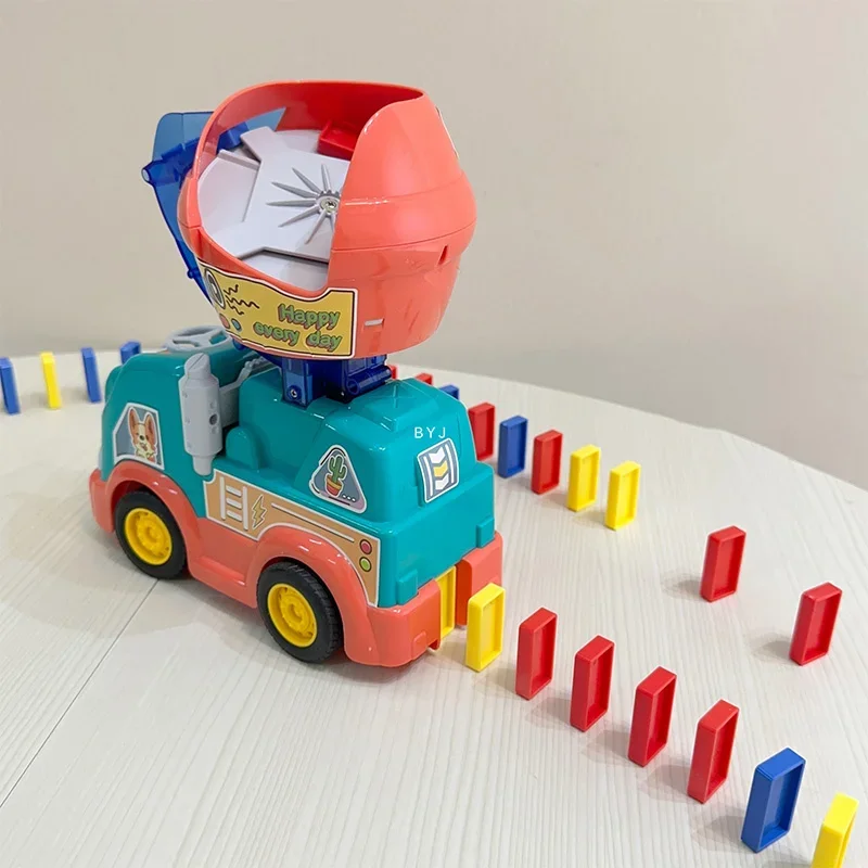 Automatic Train 102 PCS Block Brick Kit Plastic Toy Electric Train Educational Kids Domino Creative Games Gift for Children