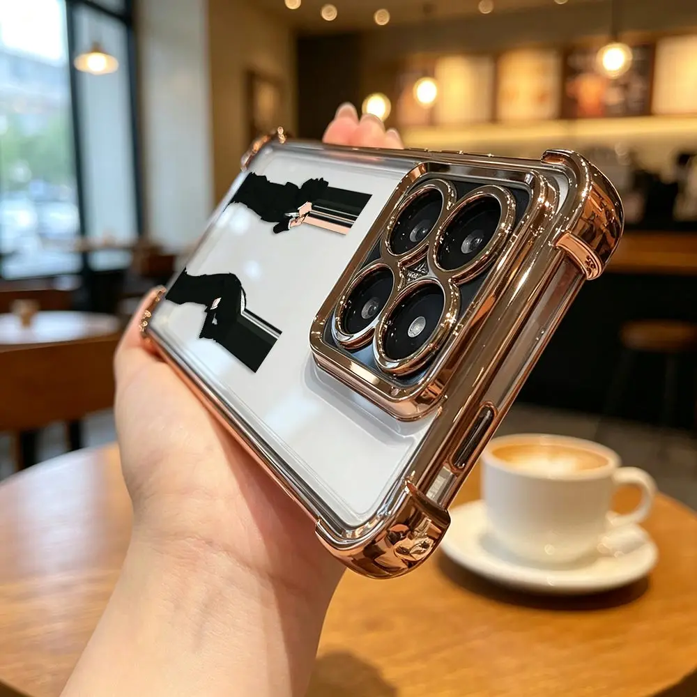 Enhanced Clear Plating Phone Case with Hunter X Hunter Design