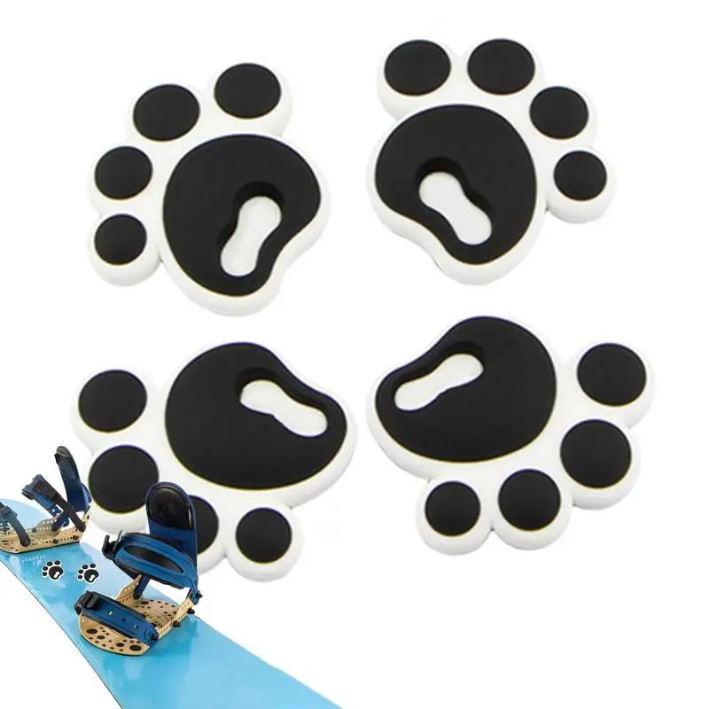 4pcs Snowboard Deck Pads High quality soft rubber material Anti-slip stickers Not easy to break deform Durable Exquisite fitting 2