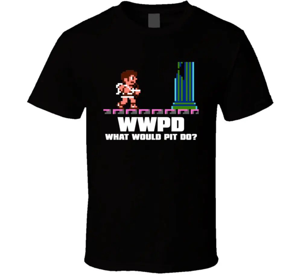 Kid Icarus Cosa Potrebbe Fare Pit Wwjd Nes Videogioco T Shirt Maniche Lunghe