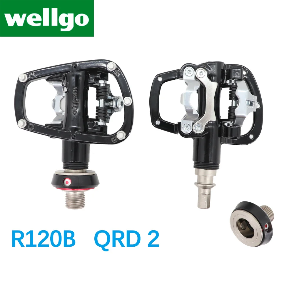 

Wellgo Pedal Quick Release Device R120B QRD QRD2 Mountain Bike Road Folding Bicycle Pedal MTB Cycling Bearing Lightweight Pedal