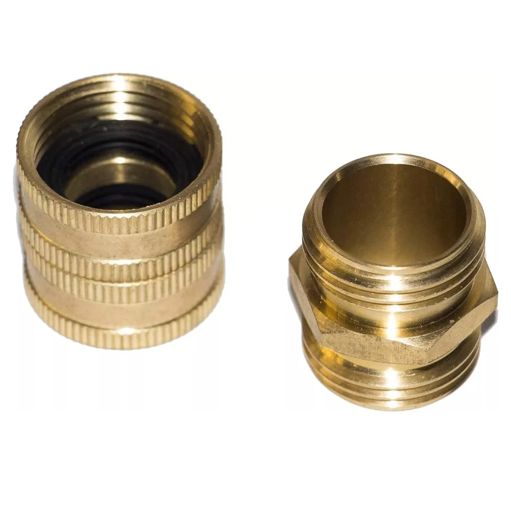 

10pcs/set US Garden Hose Adapter Male To Male Female To Female 3/4 Male Thread Inch Brass Connector With Rubber Washers