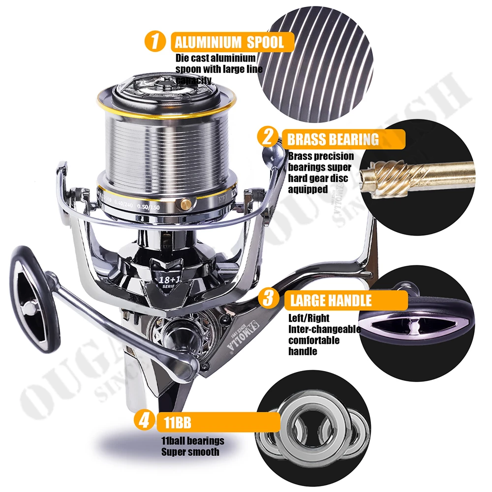 Fishing Spinning Reel Coil Surf Open Face Carretilha Freshwater