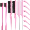 Hair Styling Comb Set Teasing Hair Brush Triple Teasing Comb Rat Tail Combs Edge Brush Hair Tail Tools Braid Tool Loop 1