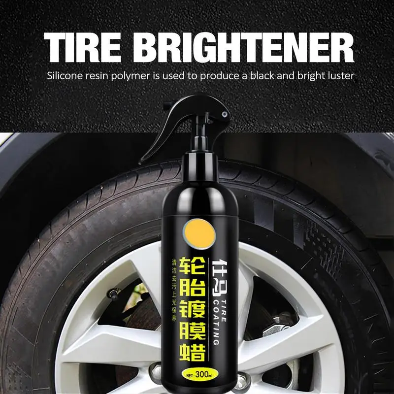 

Tyre Gloss 300ml Car Tire Shine Brightener Wheel Gloss Spray Tire Coating Spray Car Tire Shine Spray Wheel Refurbishing Agent