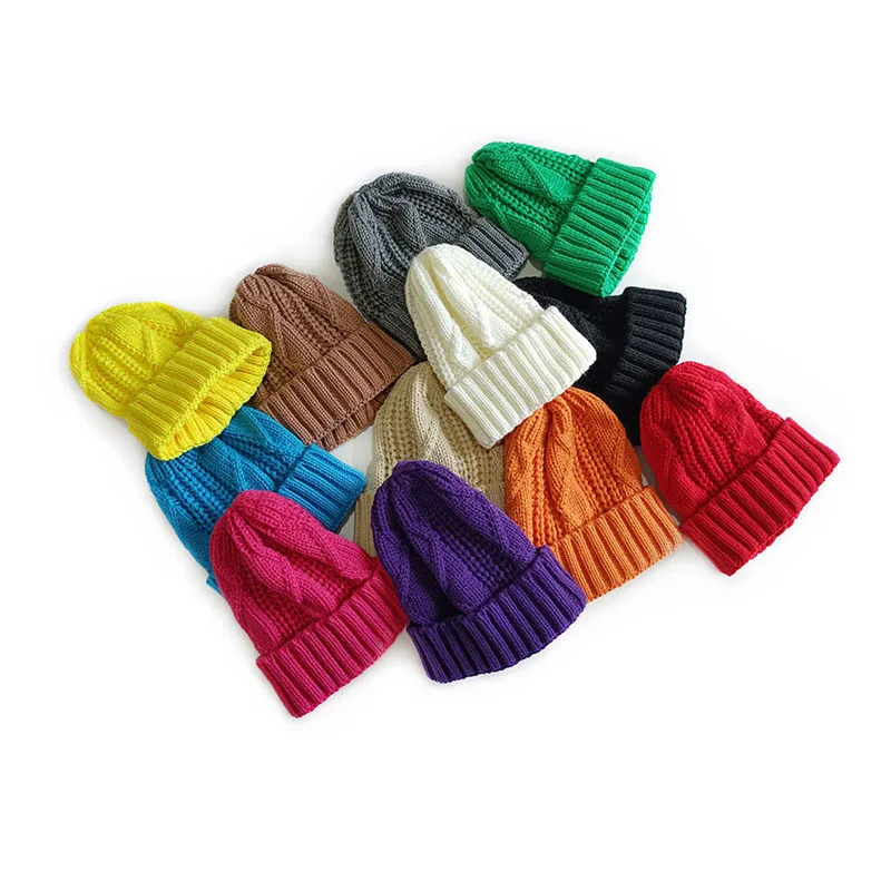 

Winter Warm Baby Hat Candy Color Knitted Baby Boys Girls Hat Bonnet Soft Crochet Casual Kids Toddler Cap Beanies Gorras