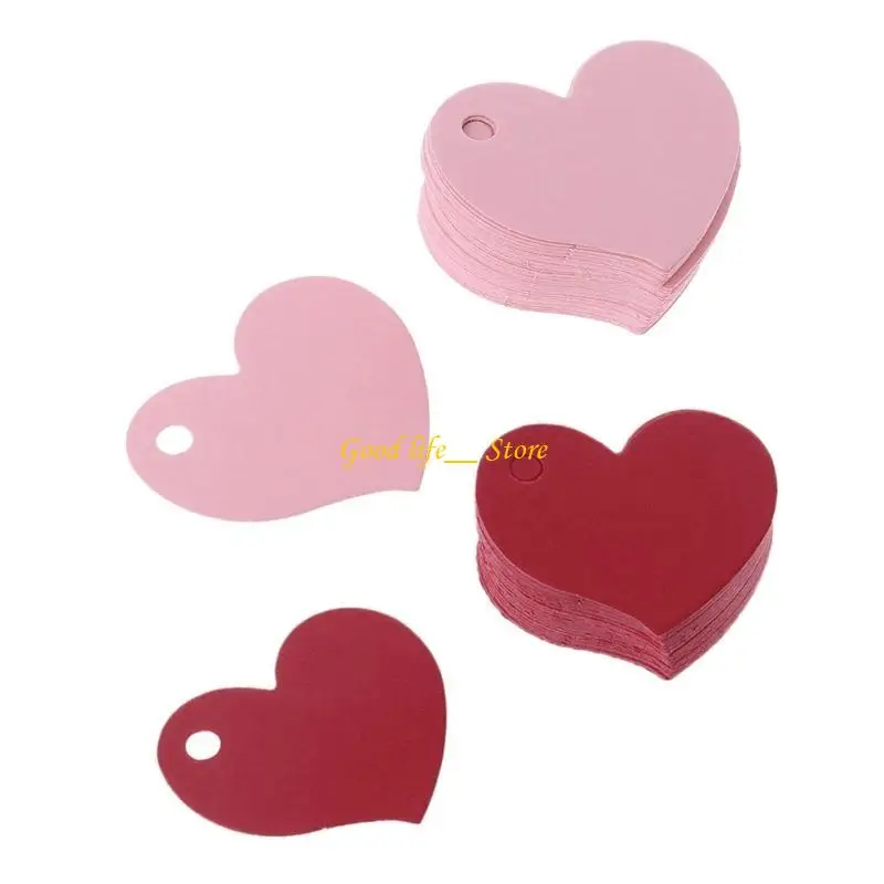 85dB 50pcs 심장 모양 블랭크 크래프트 종이 카드 선물 태그 레이블 DIY 파티 웨딩 공예품
