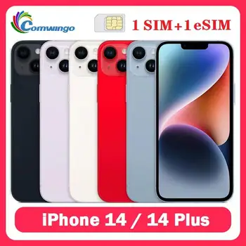 Apple iPhone 14 / 14 Plus 6GB RAM 128/256GB 1SIM add 1eSIM ROM OLED Face ID NFC A15 5G cellphone iphone14 14plus
