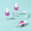 3pcs 2ml Clear Mini Glass Dropper Bottles Small with Glass Eye Dropper for Essential Oils Sample Traveling 2