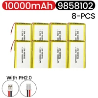 9858102 High Capacity 10000mah 3.7V Battery+PCB Protection Board Rechargeable Flat Battery Laptop Batteries Power Bank - Image 3
