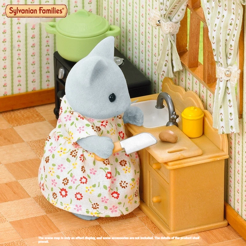 Authentic Sylvanian Families Anime Character Simulation Playhouse Toy Room Decoration Toy Christmas Gift 5