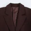 TRAFZA Women Vintage Elegant Blazer Pant Set Buttons Blazer + Bucket Pants New 2025 Fashion Spring Commuter Casual Blazer Set 3
