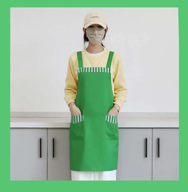 Unisex anpassbare Firmenlogo-Küchenschürze, Koch-Arbeitskleidung für Grill, Restaurant, Bar, Geschäft, Cafés, Beauty Nail Studios Uniform – Detail 20