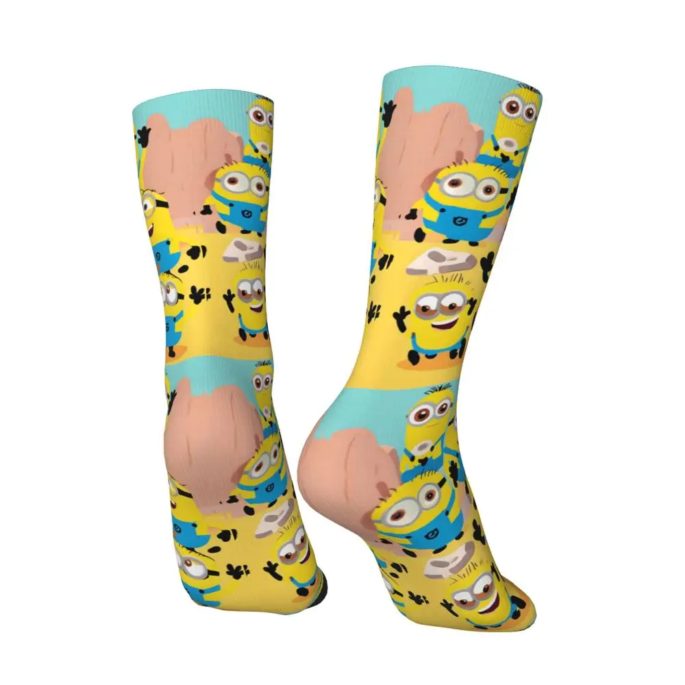 Custom Cool Print M- Minions Cartoon Socks for Women Men Stretchy Summer Autumn Winter M- Minions Bananas Crew Socks 24 Sc924a47ca9744664909e685ca3bd077b5
