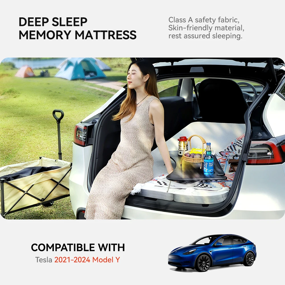 Camping Mattress Memory Sponge Mattress Travel Bed Portable In Car Sleeping Outdoor Camping YZ For Tesla Model Y
