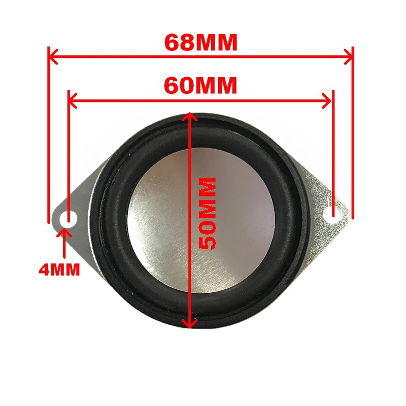 Tenghong 2pcs 50MM Waterproof Full Range Speaker 4 8 Ohm 3W Dual Ear 16 Core 2 Inch Loudspeaker For Home Theater DIY