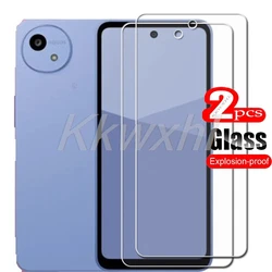 2PCS Tempered Glass Screen Protector for 6.6 - Inch Display - Transparent Film (For Aquos wish5)