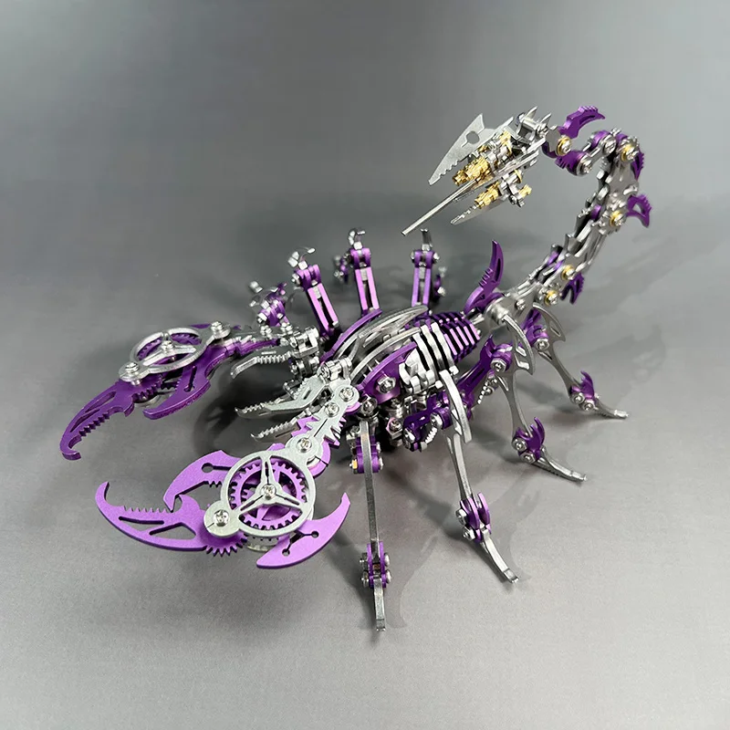 3d Metal Constructor Puzzle Scorpion Model kit Simulation Mechanical Insect Assembly Jigsaw Anti-stress Craft Toys for adults