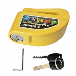 Motorcycle & Scooter Anti - Theft Waterproof Disc Brake Lock with Security Alarm - Available in 6 Colors (8300 yellow)