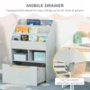 Kids Storage Bookcase Stand w/ Display Shelves & Drawer for Toys & Books, Grey 5