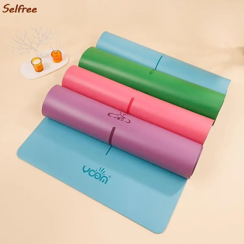 

PU Leather Foam Play Mat Yoga Mat Natural Rubber Lengthened and Widened Double-sided Anti Slip Gymnastics 5mm Drop-shipping